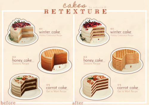 🍰 CAKES RETEXTURE 🍰
