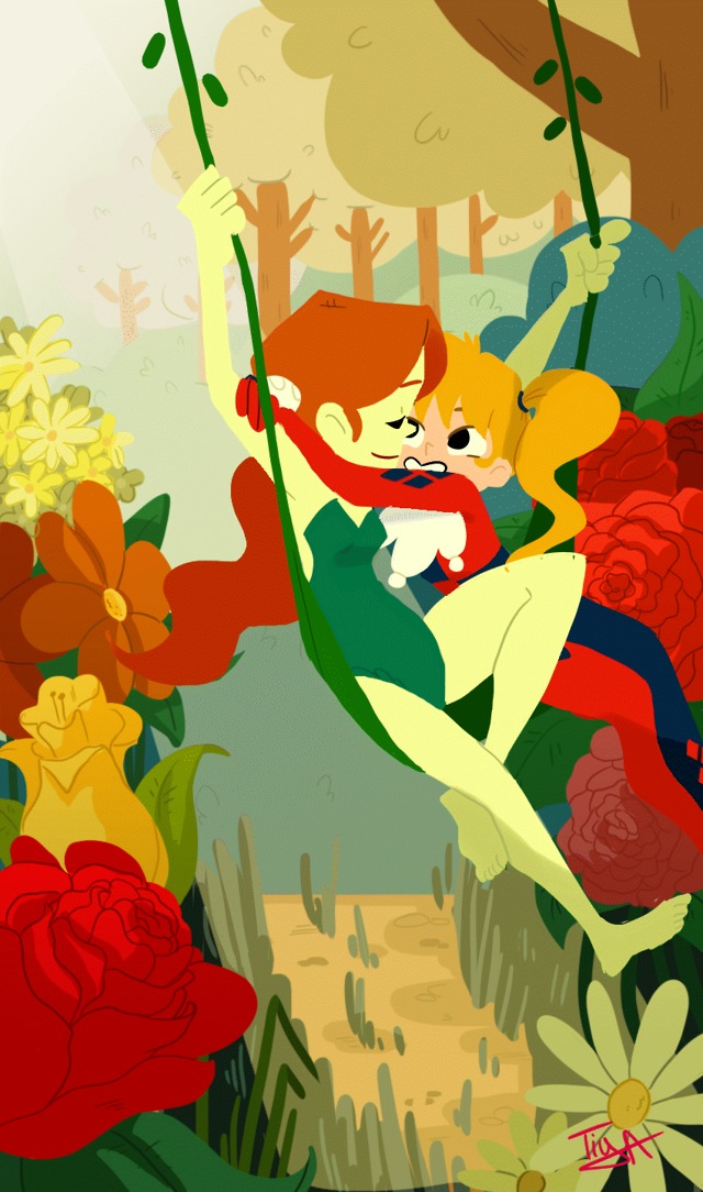 tiya-minuscule: I really needed something sweet today, so here is a gif of Harley and Ivy being cute