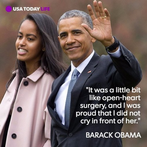 leepace71:Barack Obama said he cried real tears while dropping Malia off at Harvard. x