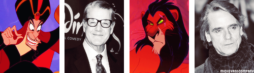 mickeyandcompany:  Disney villains and their respective voice actors (click on the pictures to know their names) 