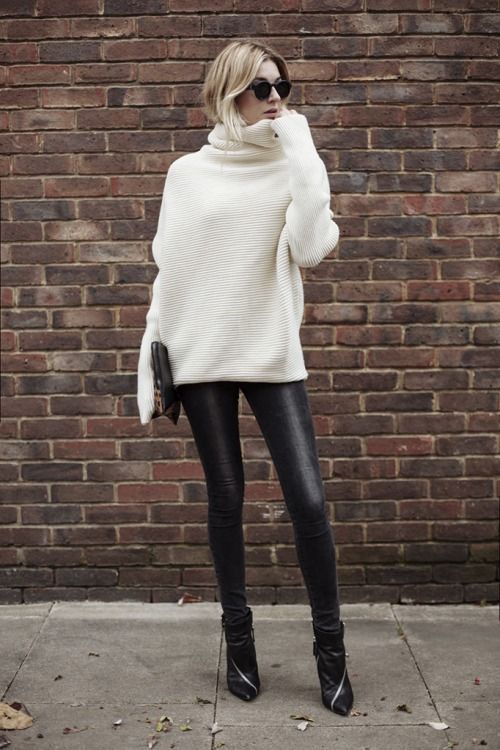 youthgreed:  Cream Cowl Neck Textured Batwing Sleeve Cable Sweater