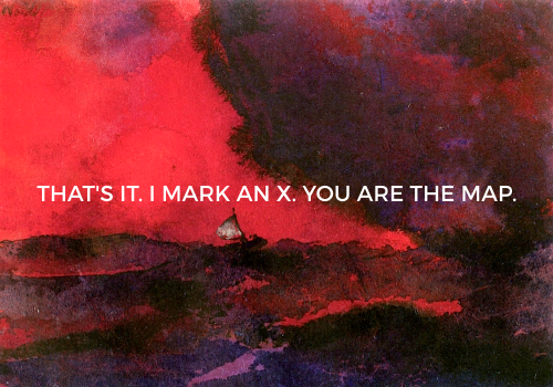 thedesertsighs:Emil Nolde, Dark Red Sea     -vs-     Michelle Tudor, You Are the Map