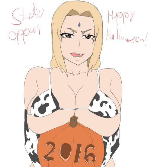 Happy Halloween! Here’s a Tsunade pic! I may finish with ink and color later if time and motivation 