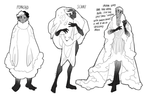 japhers:more selkie boy doodles and their pelt couture
