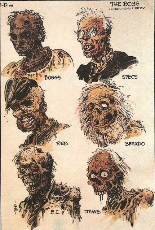 p-o-s-s-e-s-s-e-d-b-y-f-i-r-e: Zombie designs by William Stout for THE RETURN OF THE LIVING DEAD (19