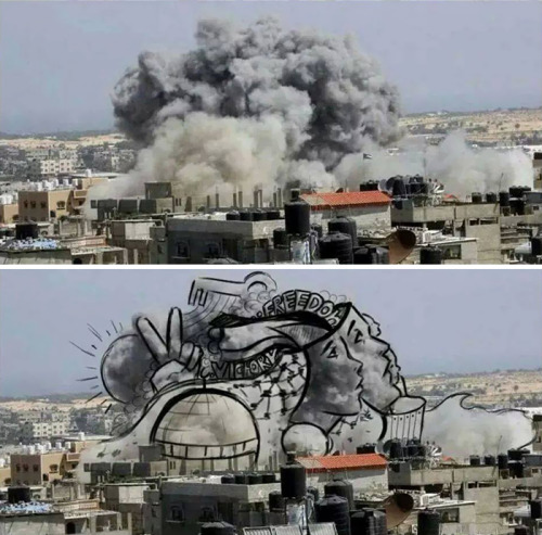 amroyounes:  Palestinians Turn Smoke From Israeli Rocket Strikes Into Powerful Images Some would consider the arming of Israel, the constant bombardment and the murder of children as terrorism.  But thats not how Israel and the U.S. sees it.
