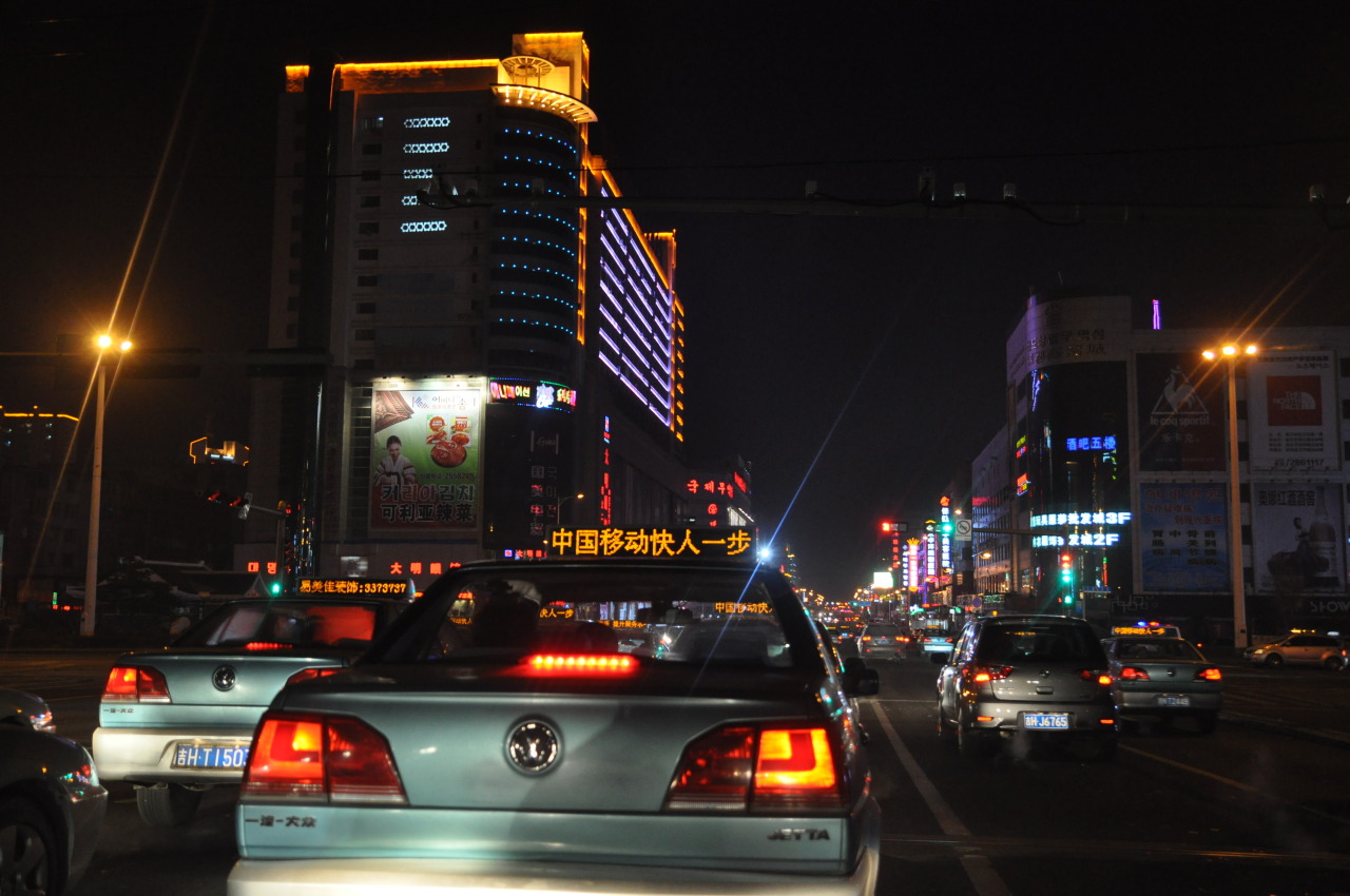 gaudino1314:  Night scene of Yanji from a driver’s point of view. Chaewon 