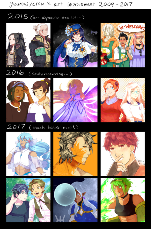 check it out kids my art improvement from 2009 - 2017!! 