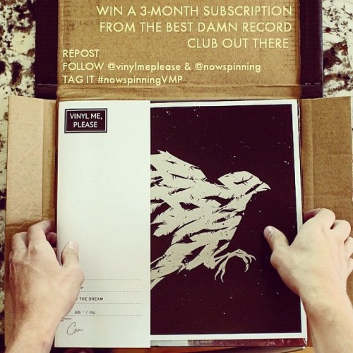 nowxspinning:  Give yourself the gift of vinyl and win a 3-month vinyl subscription from the best damn record club out there. @vinylmeplease delivers essential records direct to your door. Be sure to enter by reposting this image, following @vinylmeplease