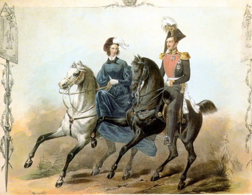 boho-poetess:Emperor Nicholas I of Russia and his wife Empress Alexandra Feodorovna (Princess Charlo