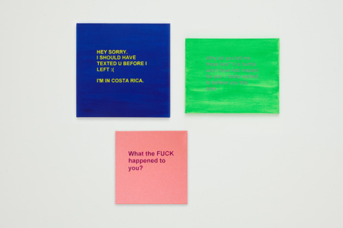 slowartday:Break-up Texts: Paintings by Allison Wade