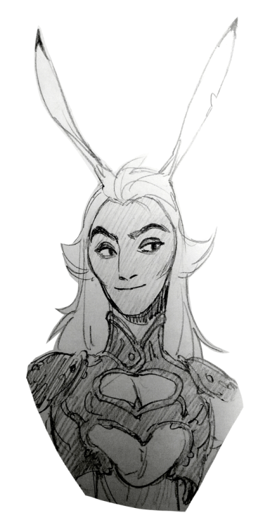 garama: Doing a Viera Dragoon male for a FF XIV themed tabletop rpg. Here’s some quick concept