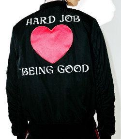 Coquettefashion:  Hard Job Being Good Pink Heart Jacket