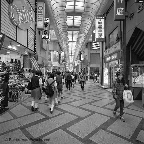 Shopping at the Osaka area 1996 taken on film exposure manual settings by the zone system.More galle