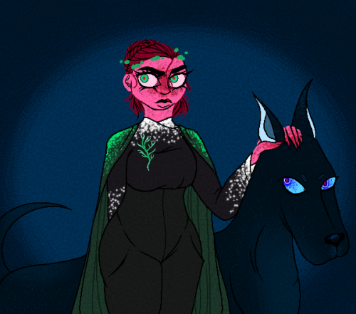 A LO Edit Of My Persephone Redesign. With The Good Boi Cerberus.