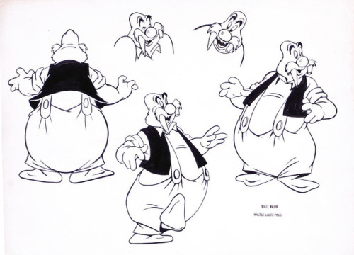 Model sheets from the 1940s Walter Lantz series, Andy Panda.