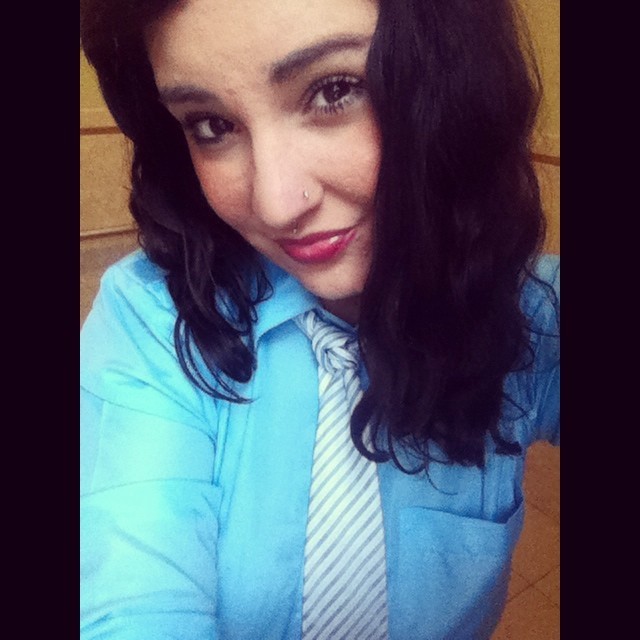 I want a chick with thick hips that licks her lips. She can be the office type or