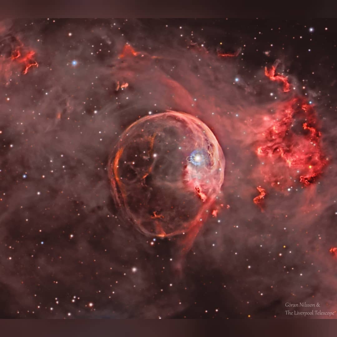 NGC 7635: The Bubble Nebula Expanding #nasa #apod #theliverpooltelescope #ngc7635