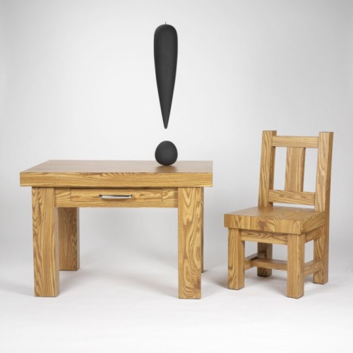 Richard Artschwager, Exclamation Point, 1980. Wood, latex paint. Via risdmuseumArtschwager was a sci