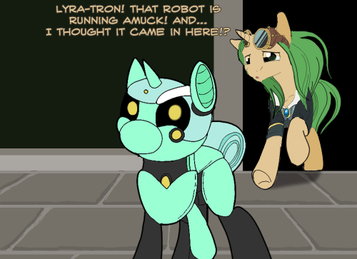 ask-omegacoder:Oh, good. A unicorn. I’m sure he’ll be helpful! We Repair Ponies #163=o GASP~! Oh dis gon be good! OwO