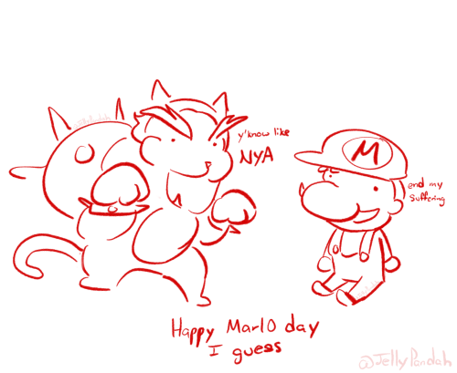 Oh dang, I almost forgot it’s Mar10Here’s a Mario and Bowser from memoryHappy Mario day!