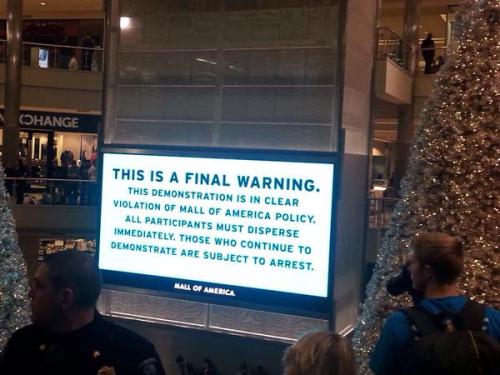 hellotailor: Photos from the #BlackLivesMatter protest happening right now at the Mall of America. [