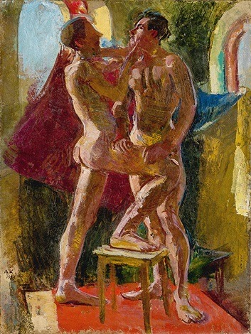 gayartists:Männliches Aktpaar (1925),  Anton Kolig 