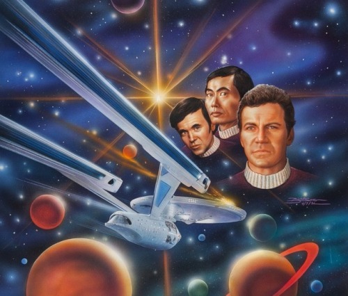 space-happy:Favorite niche art genre: Star Trek novel covers that look like they could be on the sid