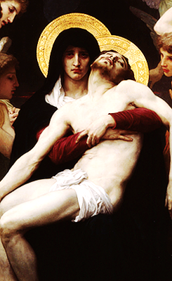 unhistorical:  The Madonna of the Roses (1903) & Pieta (1876), William Adolphe-Bouguereau   