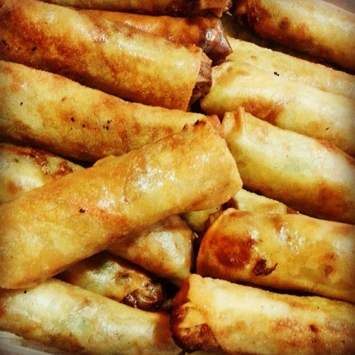 gastropost:From Gastroposter Joylyn Bachar-Aficial, via Instagram: Vegetable spring rolls with spicy