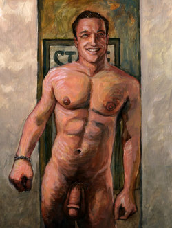 mannart:  Gene Kelly nude painting. 