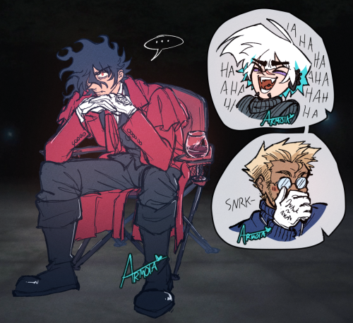 I Joked About Integra Buying Alucard A Lawn Chair For A Temporary Throne Replacement. Atom And Anderson