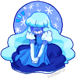 illuminariee:  I was about to sleep (it’s 6 am I am responsible) but then I remembered I forgot to upload a sapphire I did!!! look at her!! cutie!! 