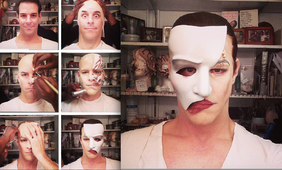 operafantomet:  Five “becoming the Phantom” deformity collages: 1. Michael Crawford,