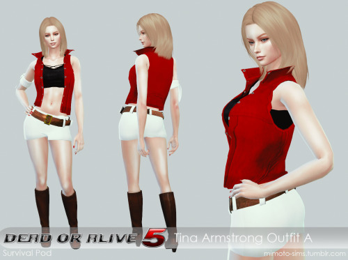 DOA 5 Tina Armstrong Outfit AExtracted and converted from original game “DOA 5” by henryque999 Downl