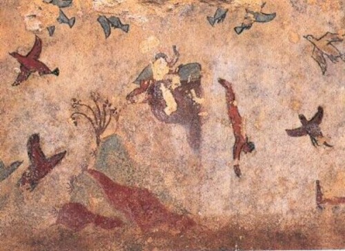 shiningjasmin “Tomb of hunting and fishing”. Tarquinia, Italy. VI century BC Etruscan art.