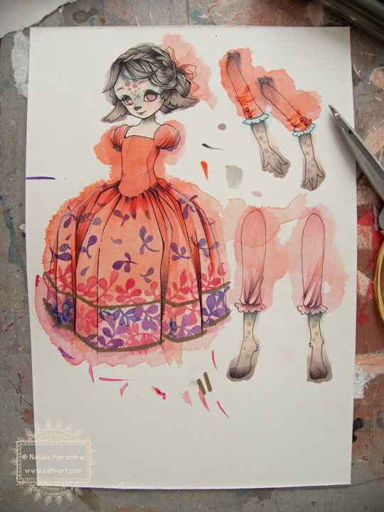 nati-art:  OOAK paper dolls are back! Would you like to commission me a paper doll?