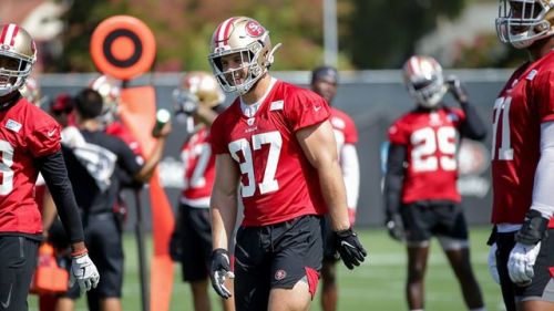 Sunday At The NFL Beefy, Brawny Nick Bosa Prepares For The Season Opener Against Tampa Bay. Woof, Ba