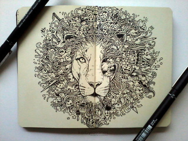unknowneditors:  Philippines-based illustrator Kerby Rosanes proves that doodling