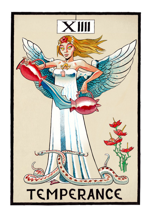 thisismrtito: Tarot (8-14) by Jamie Hewlett The Suggestionists  art exhibition