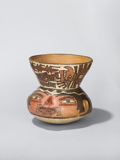 tlatollotl:Vessel in the Form of a Human HeadARTIST CULTURE NascaPERIOD Early Intermediate period, c