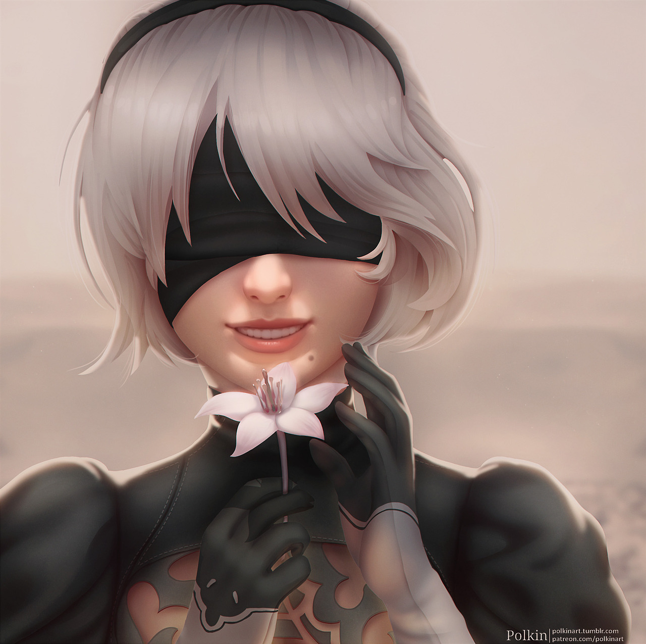 polkinart: 2B from Nier: Automata. What a wonderful game!    ★consider supporting