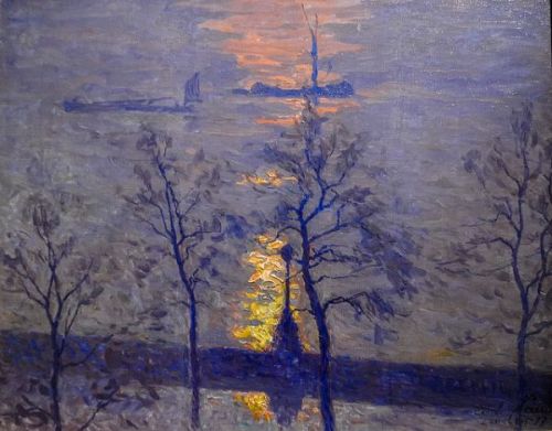 huariqueje:Sunset London - Emile Claus 1917
