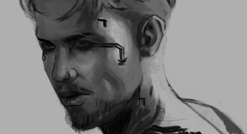 work in progress digital painting of kerry eurodyne
