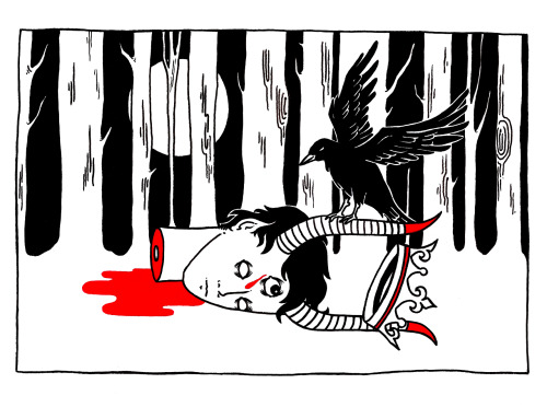 sauvageartwork:  Erlkönig - felt-tip pen, paint & ink (2017)