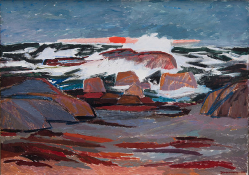 huariqueje:The Shore  -   Tove Jansson, 1960.Finnish , 1914-2001Oil on canvas,   77 x 104 cm.