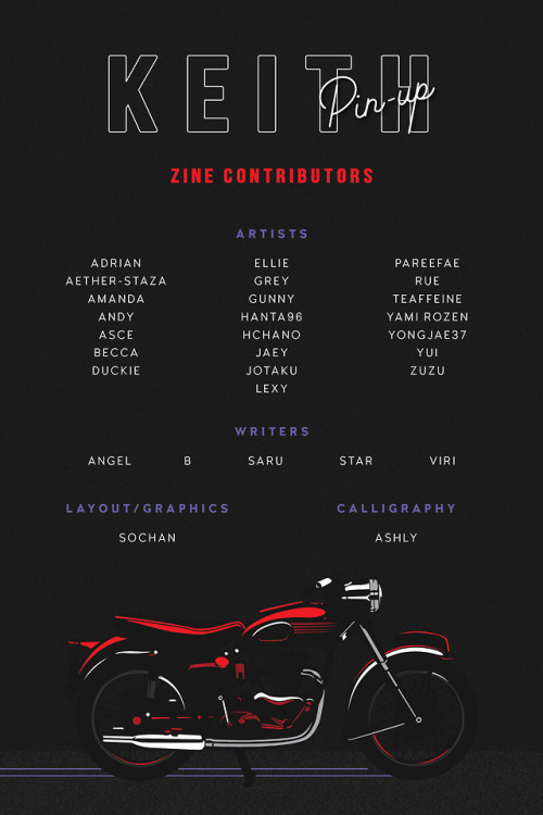 keithpinupzine: The #keithpinupzine is proud to present its full roster of contributors! The zine fe