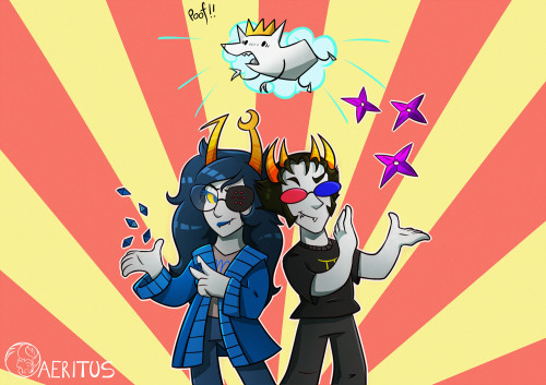 Sollux and Vriska commission!!! I had fun working on that ;P> COMMISSIONS ARE OPEN DM ME FOR MORE INFO <