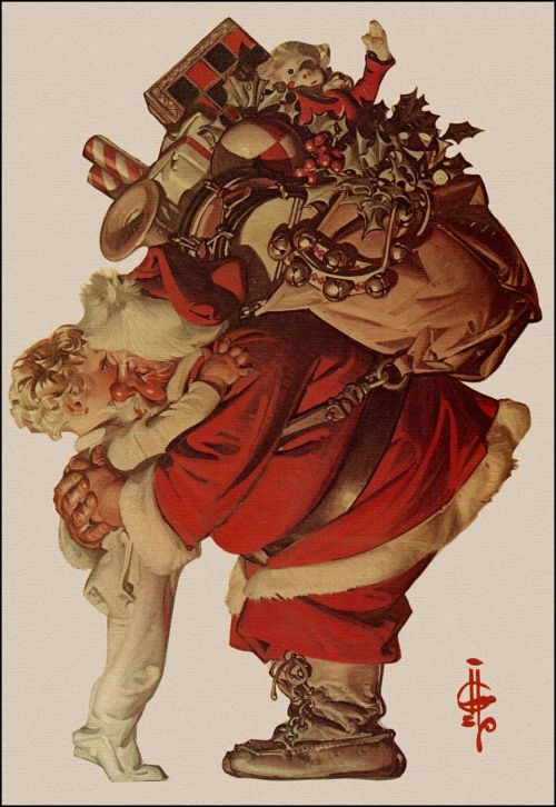 A few Leyendecker Santas. Merry Christmas! 