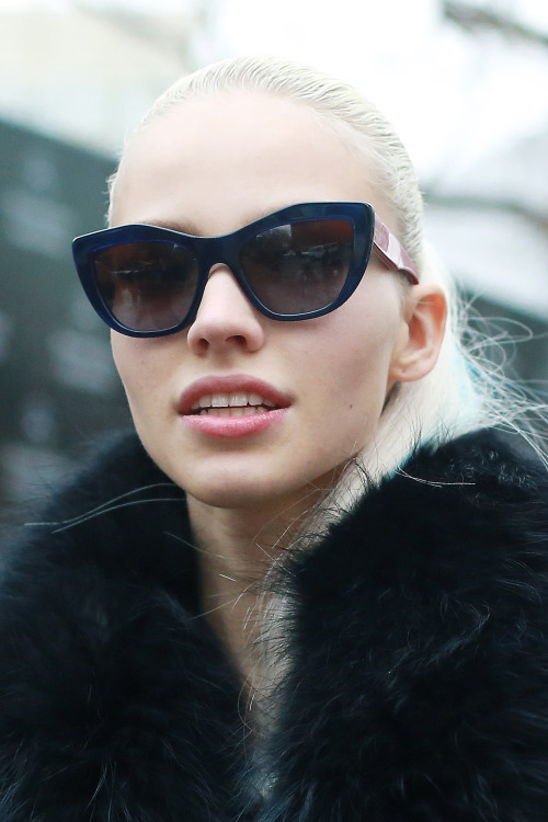 Sasha Luss spotted walking outside the Lincoln Center Shot bу Emmie America